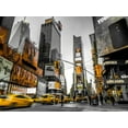 thumbnail image 2 of Frank, Assaf 32x25 Black Ornate Wood Framed with Double Matting Museum Art Print Titled - Taxi on broadway, New York, 2 of 4