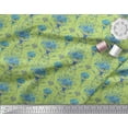 thumbnail image 2 of Soimoi polyester Crepe Fabric Pot & Artistic Flower Print Sewing Fabric Yard 42 Inch Wide, 2 of 3