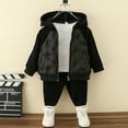 thumbnail image 3 of MXIEZI Toddler Baby Hooded Cotton Jacket for 1-10 Years Boys Girls Thicken Warm Fleece Outerwear Kids Fall Winter Padded Coats, 3 of 7