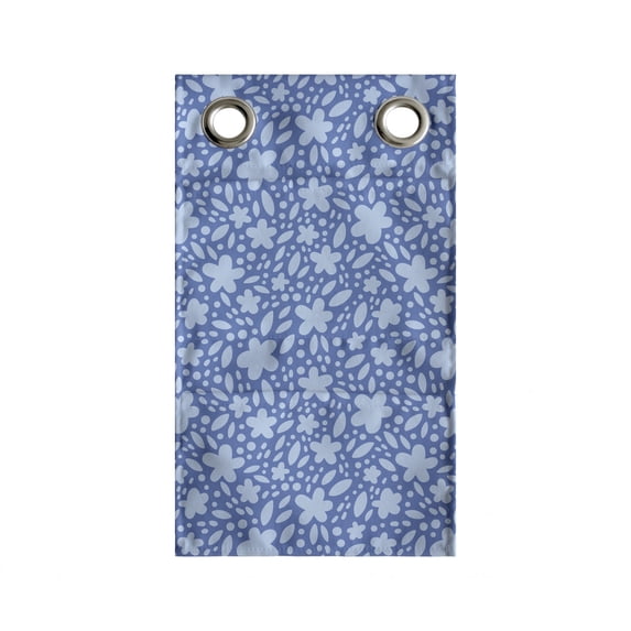 Flowers Hanging Pocket Organizer, Illustration of Blossom Petal Motif Spring Growth Season Gardening Meadow Theme, Printed Polyester Storage Bag with Pockets, 9" x 16", Azure Blue