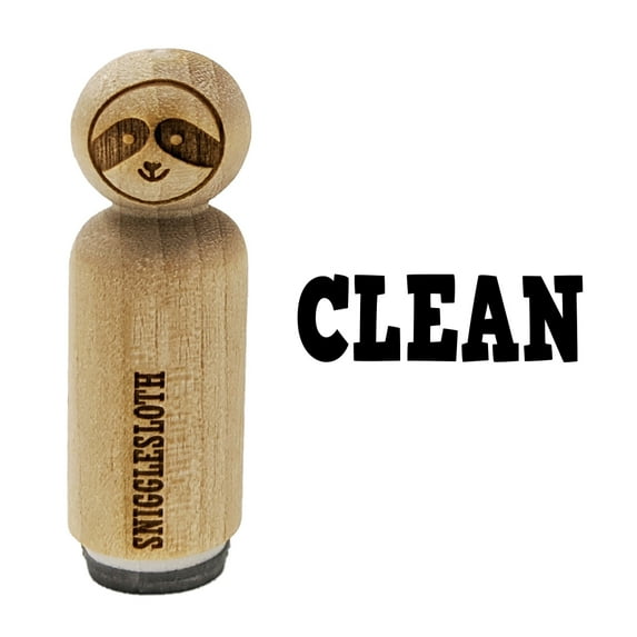 Clean Text Rubber Stamp for Scrapbooking Crafting Stamping - Large 1-1/4 Inch