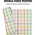 thumbnail image 5 of Easter Plaid Placemats Set of 4, Colorful Buffalo Checks Spring Stripes Non Slip Heat Resistant Table Mats 12" X 18" for Dining Kitchen Holiday Decor, Every Day Use, 5 of 6