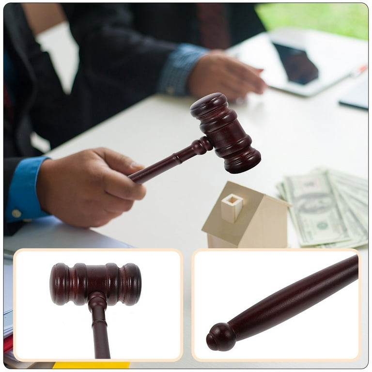 Durable Wooden Gavel Practical Lawyer Judge Hammer Auction Sale
