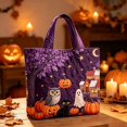 thumbnail image 2 of Resuable Eco Shopping Bag,Halloween Pumpkin Ghost 2D Embroidery Pattern Carry on Bag,Halloween Tote Gift Bags, 2 of 4