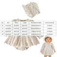 thumbnail image 4 of larppty Baby Girl Floral Romper, Long Sleeve Lace Dress Bodysuit with Bonnet, Princess Style Outfit for Newborn and Infant, 4 of 7