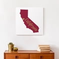thumbnail image 4 of Creative Products Red and Tan California Pride 16 x 16 Canvas Wall Art, 4 of 5