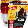 Glad Food Storage Containers Small Snack Disney Star Wars 9 Ounces 5 Count