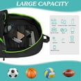 thumbnail image 3 of WOLT Mesh Lemongreen Soccer Bag Backpack with Shoe and Ball Compartments for Boys Ball Equipment Bag, 3 of 7