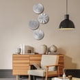 thumbnail image 4 of Silver Metal Sunburst Wall Sculpture Set of 4 for Home Living Room Office, 4 of 6
