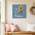 thumbnail image 5 of You Are My Sunshine Canvas Wall Art for Living Room, Vintage Country Yellow Sunflower Floral Bees Heart Haze Blue Poster Print Painting for Bedroom Home Decor Wall Pictures Prepare To Hang 10"x10", 5 of 9