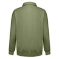 thumbnail image 6 of Qwertyu Quarter Zip Mock Neck Sweatshirt for Men Plus Size Quilted Knit Oversized Sweatshirt Big and Tall Casual Sweatshirts Army Green 5XL, 6 of 6