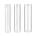 thumbnail image 2 of LCXmlly Round Coin Tube 10Pcs Coin Tube Transparent Plastic Organizer with Lid for Banks Supermarkets, 2 of 8