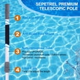 thumbnail image 2 of WaterJingle 12 ft Aluminum Alloy Telescopic Pool Pole, Adjustable 7.2-12 ft, Heavy Duty, Silver, 2 of 7