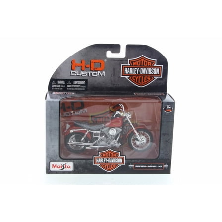 1997 Harley Davidson FXDL Dyna Low Rider, Red - Maisto 31360-30 - 1/18 Scale Diecast Model Toy Car
