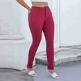 thumbnail image 5 of Women's Casual Denim Trousers High Waisted Skinny Jeans Stretch Slim Fit Office Streetwear Pants, 5 of 5