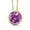 Fancy Purple Zirconia, variant on 14K White Gold Purple Zirconia Pendant Necklace for Women (1.50 Cttw, Gemstone, Round 6MM, with 18 inch Chain)