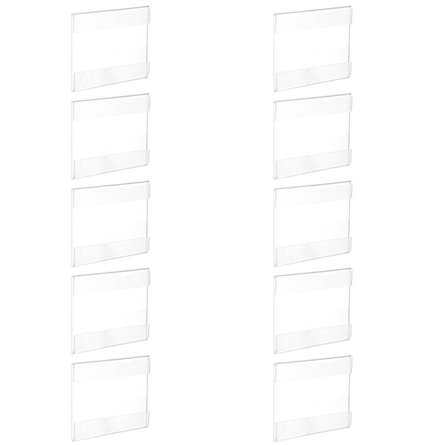 MasteelfCA 10Pcs Price Tag Holders Acrylic Label Holders Clip On Sign Display Racks