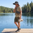 thumbnail image 5 of Outdoor UPF50+ Mesh Sun Hat Wide Brim Fishing Hat with Neck Flap Sun Hat for Men Women,One Size, 5 of 7