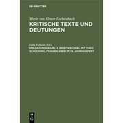 Briefwechsel mit Theo Schcking. Frauenleben im 19. Jahrhundert (Hardcover)