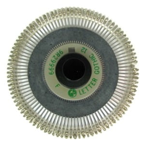 Diablo 9R29999 Letter Gothic 12 Printer Metal Printwheel - Daisy Wheel