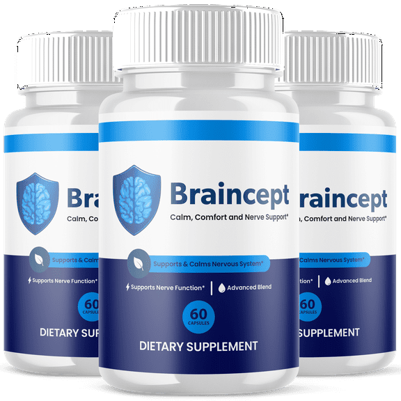 Braincept Advanced Formula Brain Support Pills Maximum Strength Supplement 180 Capsules