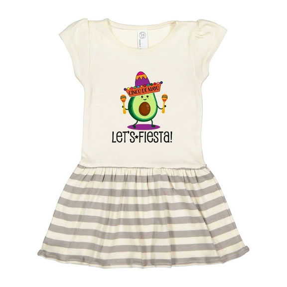 Inktastic Cinco De Mayo Lets Fiesta Avocado Gift Toddler Girl Dress