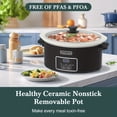 thumbnail image 4 of 8 Quart Digital Slow Cooker with Stoneware Pot - Programmable, Keep Warm, Digital Display, One-Touch, 240W, Red/Blue/Black, Ideal for Family Dinners, Roasts, Stews, 4 of 15