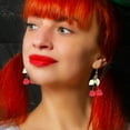thumbnail image 4 of OUNONA 1Par Pendientes De Aleación Con Punk Calavera Y Cereza Para Mujer, 4 of 7