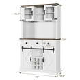 thumbnail image 3 of M optimized Farmhouse Buffet Cabinet with Storage, 54inch Coffee Bar with Sliding Barn Door and 3 Drawers, Wine Bar Cabinet for Kitchen Living Room, 3 of 8