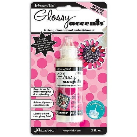 UPC: 0789541017042 | Ranger Inkssentials Glossy Accents Clear 3-Dimensional Gloss Medium 2fl oz