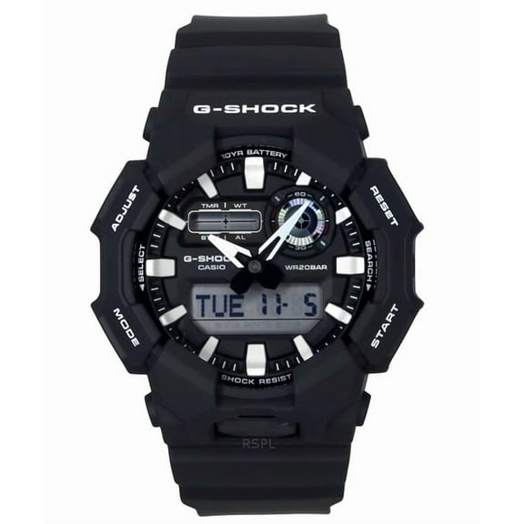 Casio G-Shock Analog Digital Bio-Based Resin Strap Black Dial Quartz GA-010-1A 200M Men's Watch