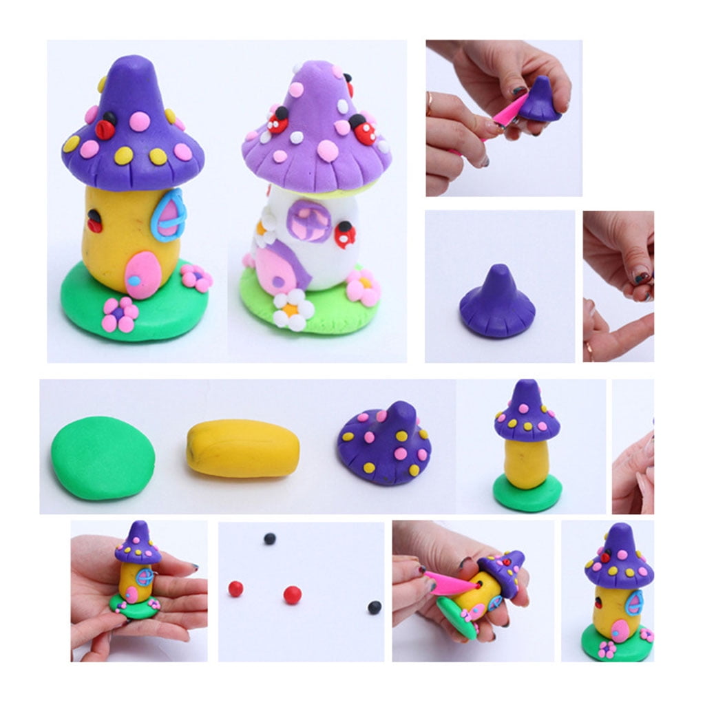 24/50 Colors Polymer Clay Diy Soft Molding Craft Oven Baking Clay Blocks  Birthday Gift For Kids Adult