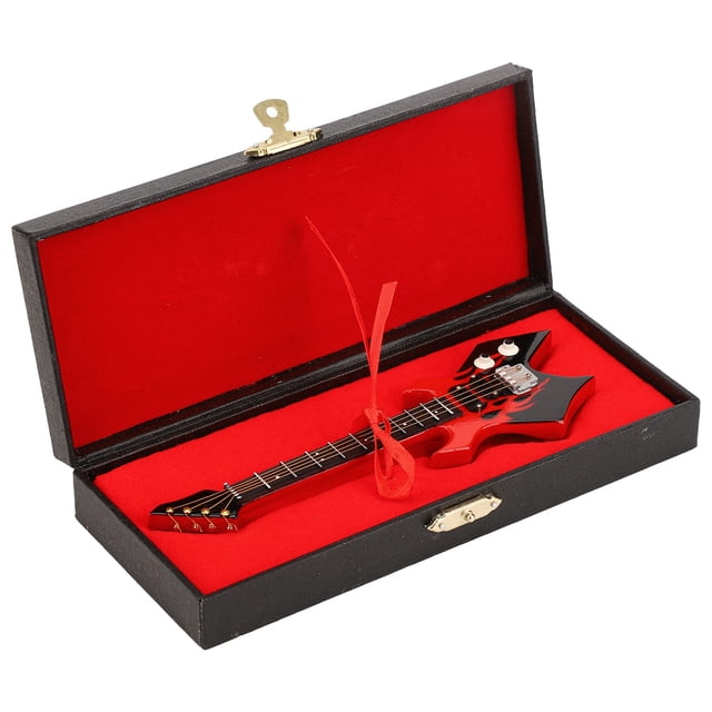 Mini Musical Instrument,Mini Bass Simulation Classical Miniature Bass Model Miniature Guitar Model High Capacity