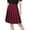 *Wine, variant on ClodeEU Women's High Waisted Pleated Skirt with Built in Safety Shorts, Anti Exposure Solid Color Pleated Skirt Hot Pink,Womens Plus XXXL