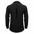 thumbnail image 5 of Inglocry Men's Long Sleeve Button Down Shirt Casual Untucked Regular-Fit Oxford Dress Shirts Work Beach Shirts For Men Black M, 5 of 5