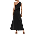 thumbnail image 3 of Gvmfive Women Dresses Frill Open Shoulder Belted Long Dress Party Evening, 3 of 4