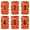 Orange, variante sur 6 Pcs Chandails de Soccer à Séchage Rapide pour Enfants, Maillots de Sport pour Jeunes, Maillots d'Entraînement Numérotés