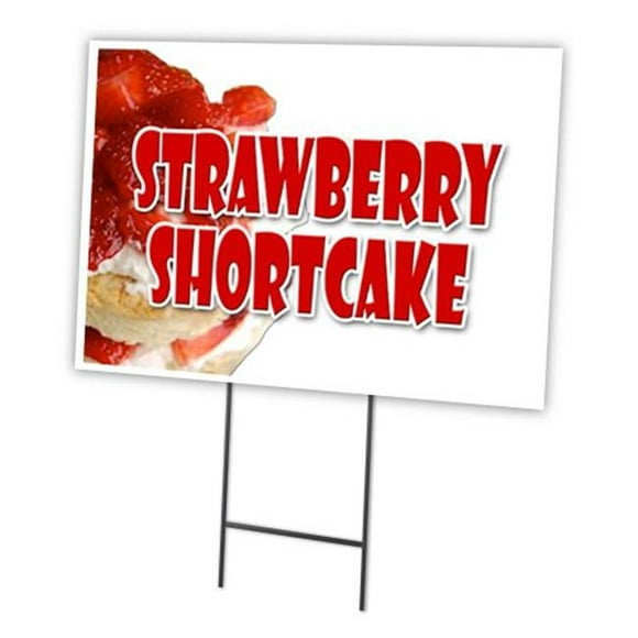 SignMission C-1216-DS-Strawberry Shortcake 12 x 16 Po Extérieur Fenêtre en Plastique Signe de Cour et Pieu - Strawberry Shortcake