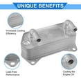 thumbnail image 3 of Enfriador de aceite de motor compatible para Volkswagen Beetle Eos Golf GTI Passat tono plateado de aleación de aluminio, 3 of 6