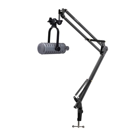 MXL BCD-1 Dynamic Broadcast Microphone (Gray) Bundle with Boom Arm Mic Stand