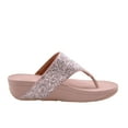 thumbnail image 2 of FitFlop Olive Glitter Women's Toe Post Sparkly Sandal in Rose Size 7, 2 of 5