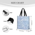 thumbnail image 3 of Wukai White Bule Glitter Print Reusable Grocery Bag Shopping Bags with Zipper Shoulder Shopping Handle Bag Suitable for Outdoor Convenient Daily Bag, 3 of 8