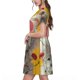 thumbnail image 2 of Easygdp Floral Sunglasses Cat Art para Vestido Transpirable de Mujer, Vestido Suelto de Manga Corta con Pliegues y Bolsillos para el Verano, 2 of 6