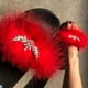 thumbnail image 4 of Moda Mujer Casual Furry Bright Diamond Sandalias planas Zapatos Flip Flop Wmkox8yii  hj789, 4 of 7