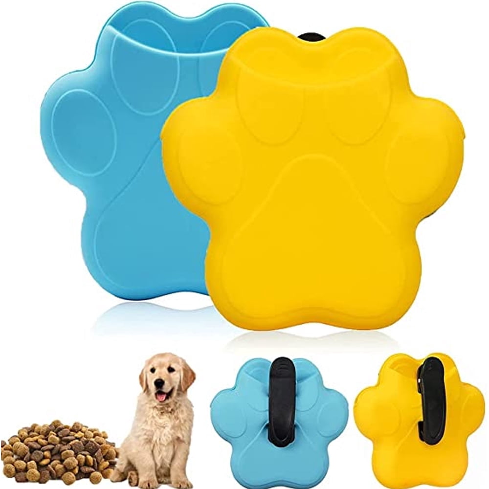 Dog Treat Pouch, 2Pcs Silicone Dog Training Bag Portable Dog Treat Bags Pouch Treat Bag for Dog Training