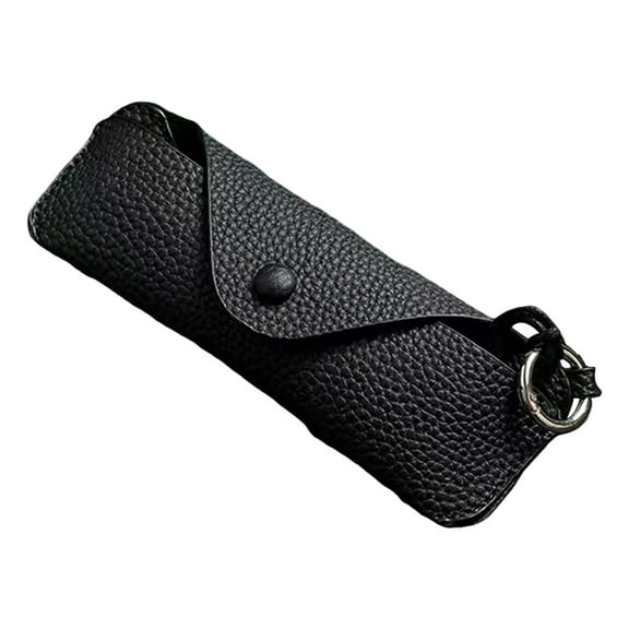 Honrane Hanging Glasses Case Portable Soft Leather Glasses Case with Lanyard Sunglasses Organizer Travel Carrying Bag for Women Men Lightweight