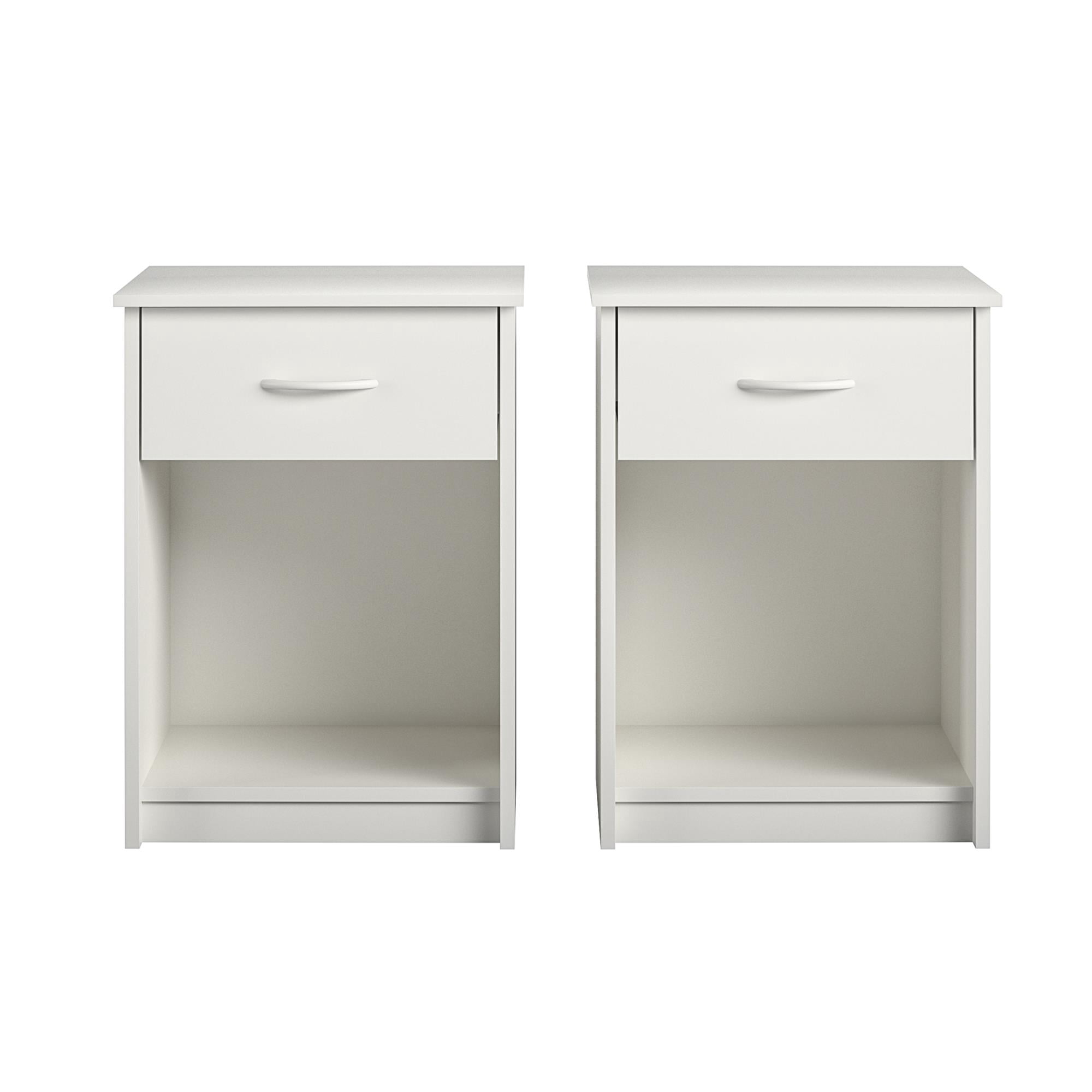 Mainstays Classic Nightstand With Drawer White Walmart Com Walmart Com
