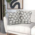 thumbnail image 4 of Grey Pillow Covers 16X16 Inch White Floral Daisy Geometry Decorative Couch Pillow Cases Spring Summer Flower Decorative Throw Pillows Set of 2 Rustic Home Decor for Room Couch Porch Patio, 4 of 6