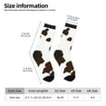 thumbnail image 2 of Rateoe Brown Cow for Women Casual Calf Socks - Cute Crew Socks - Thin Soft Above Ankle Socks Size 5-11, 2 of 6