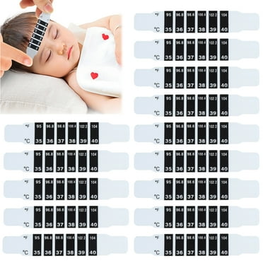 20 Pcs Forehead Thermometer Strip Instant Read Forehead Temperature Thermometer Strip for Baby Adult Travel and Daily Use